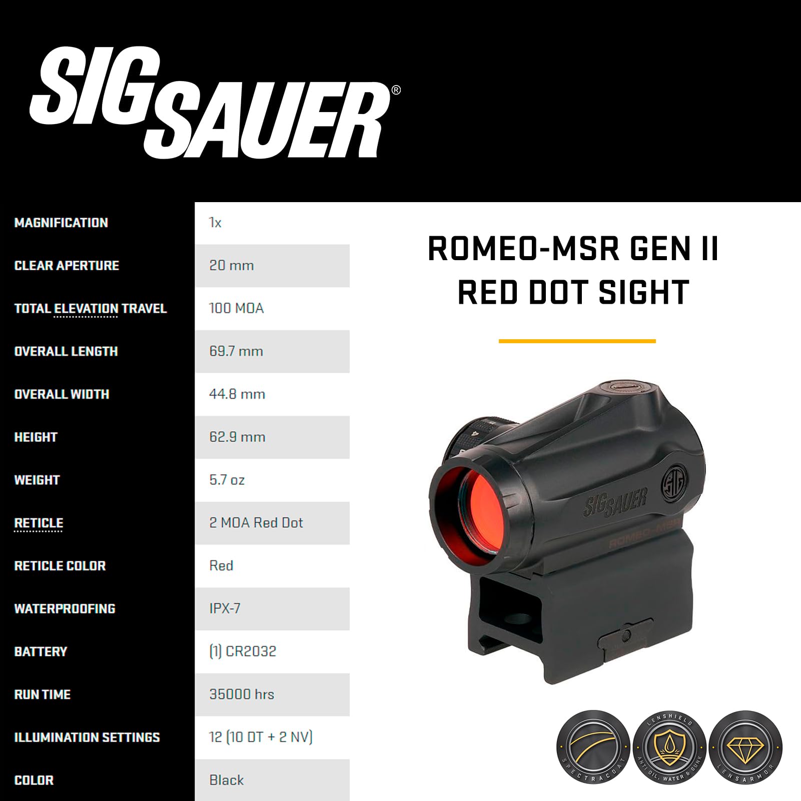 Amazon.co.jp: SIG SAUER(シグザウワー) COMBO KIT ROMEO-MSR